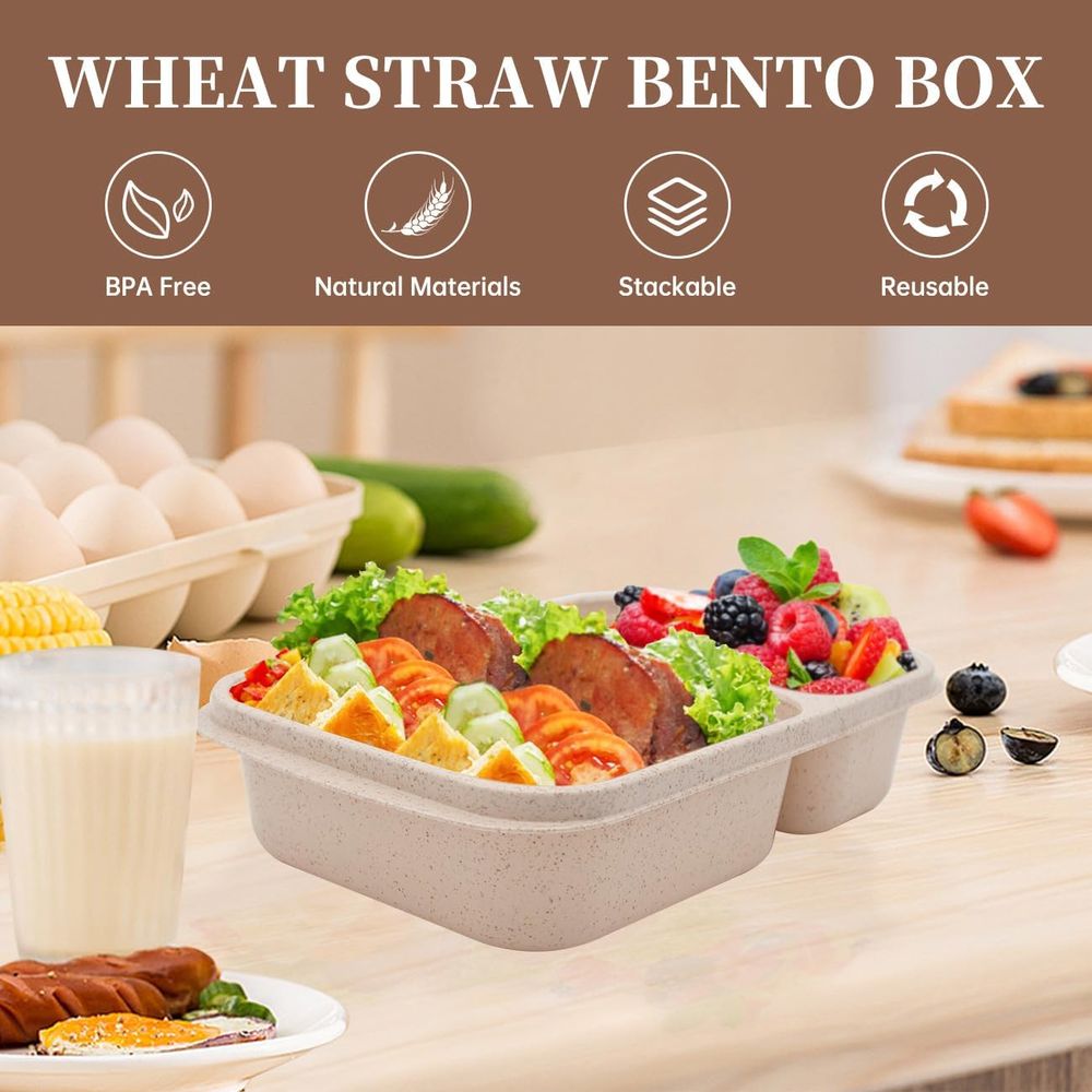 Set di 4 Contenitori Bento, 2  - Food Storage With Dividers recensione e prezzo